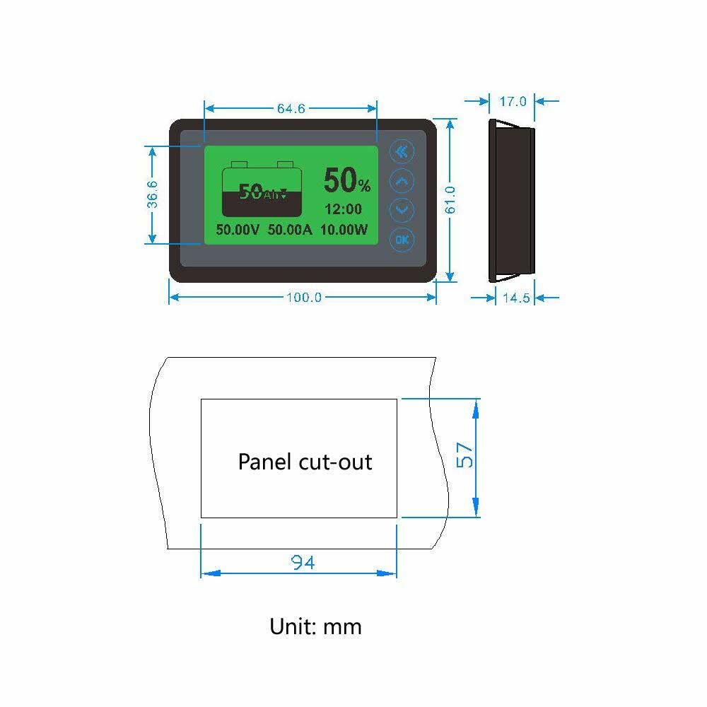 500A Battery Tester Main AUX Dual Voltage Relay Control VOLT Programmable Alarm