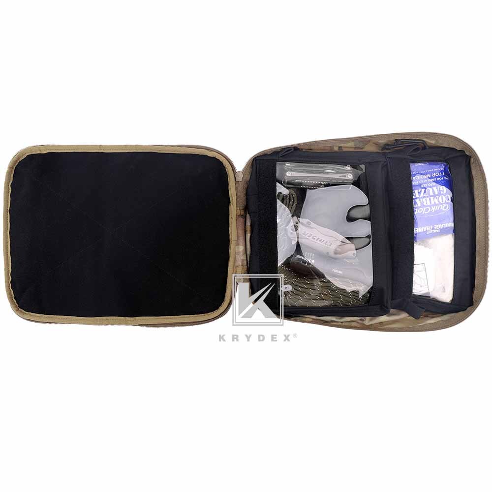 KRYDEX Clear Top Insert Pouch Organizer Hook Back Packing Cube for D3 Backpack