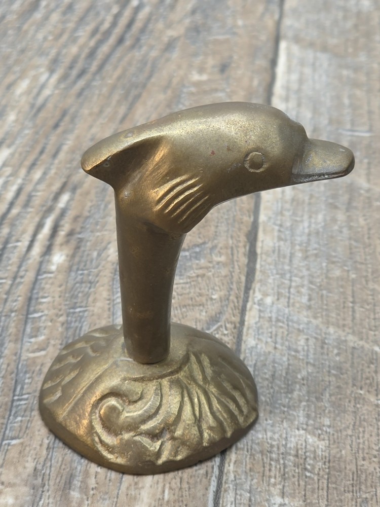 Solid Brass, Dolphin Jumpin Wave,. Flipper. India. Keepsake collectable