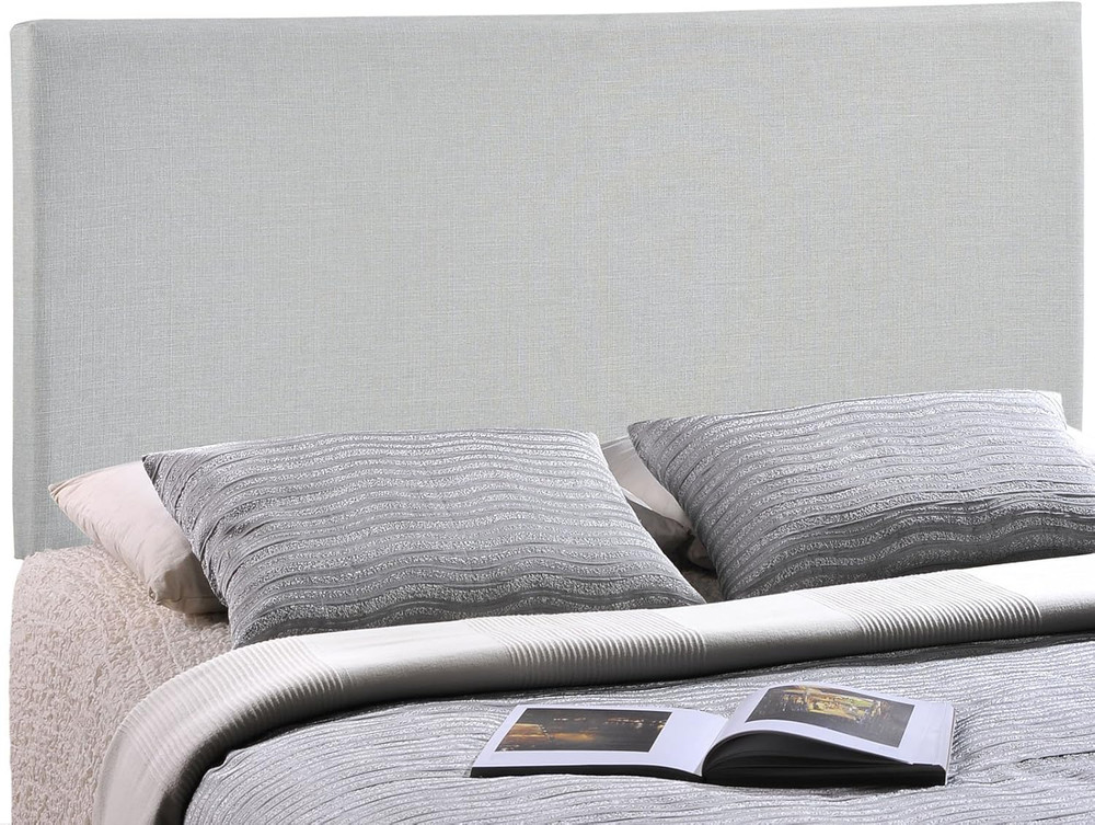 Region Linen Fabric Upholstered Full Headboard in Gray
