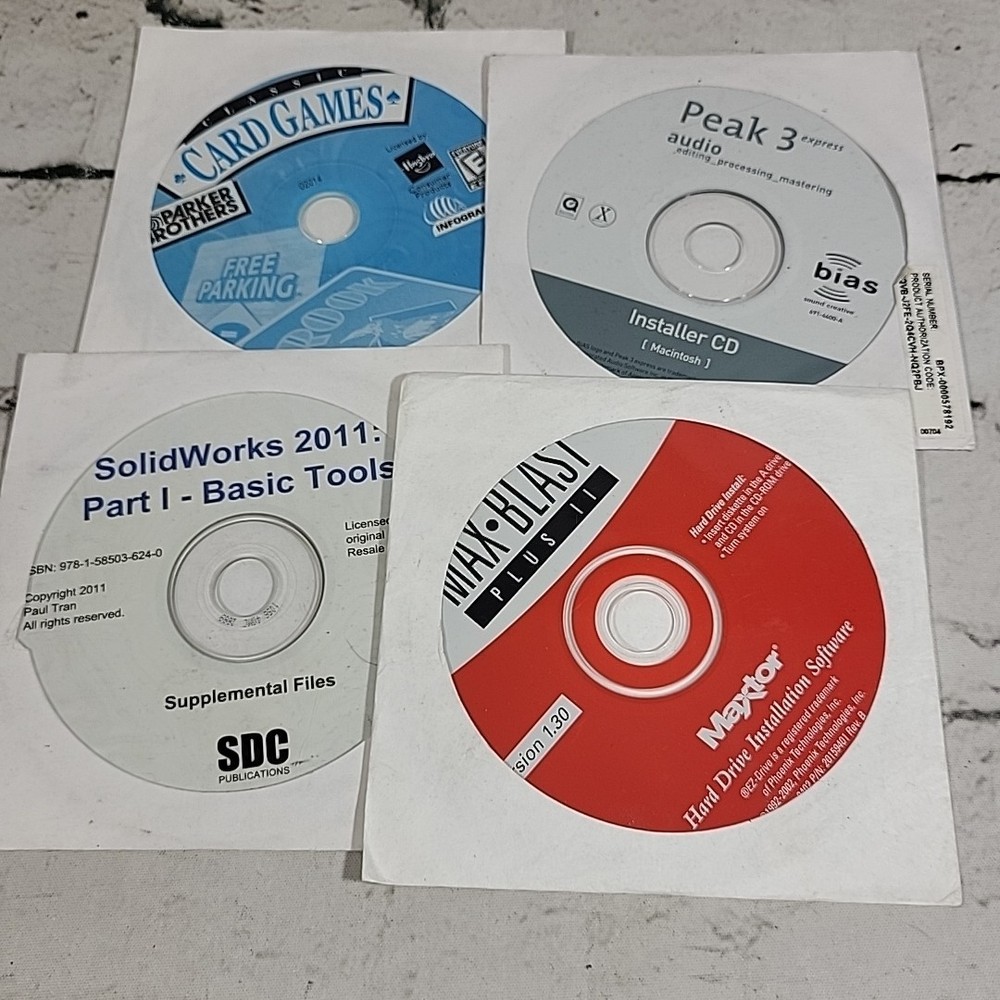 Vintage Computer Software CD-ROMs Lot Art Greeting Cards Flight Simulator More