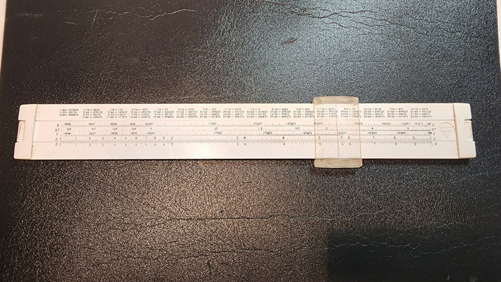 Pickett No 125 Slide Rule, Vintage Engineering Math Tool