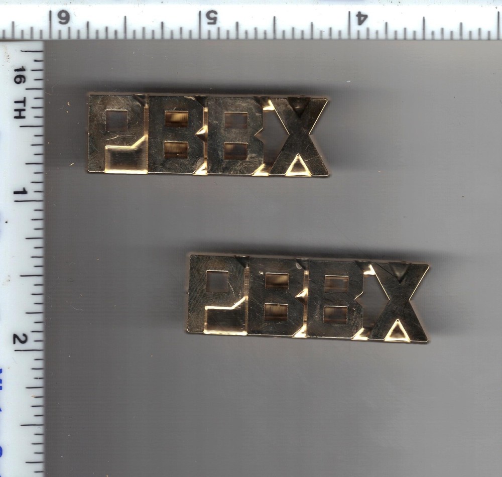 Police Bronx Command "BX" Collar Brass Set