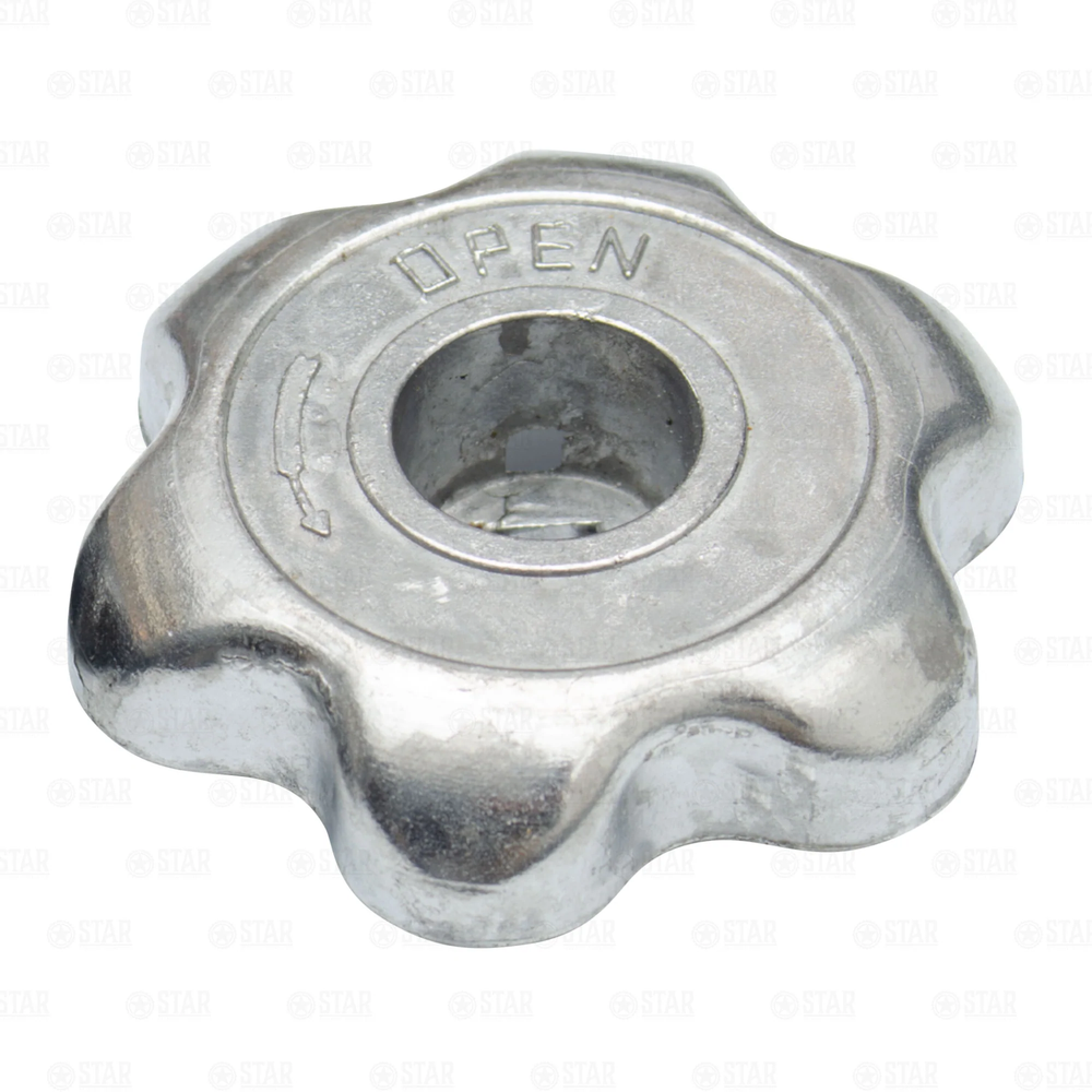 CO2 Tank Replacement Hand Wheel Handle M6 + 1/4" Nut + Spring Set Steel CHROME