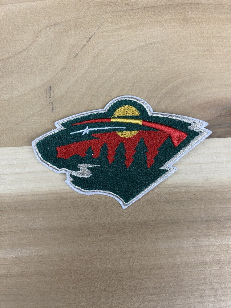 MINNESOTA WILD EMBROIDERED IRON IN PATCH 2.0" x 3.25"