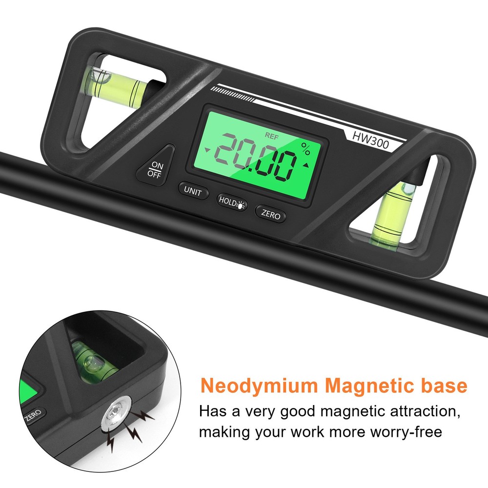 Portable Magnetic Base LED Digital Display Level Angle Measuring Instrument