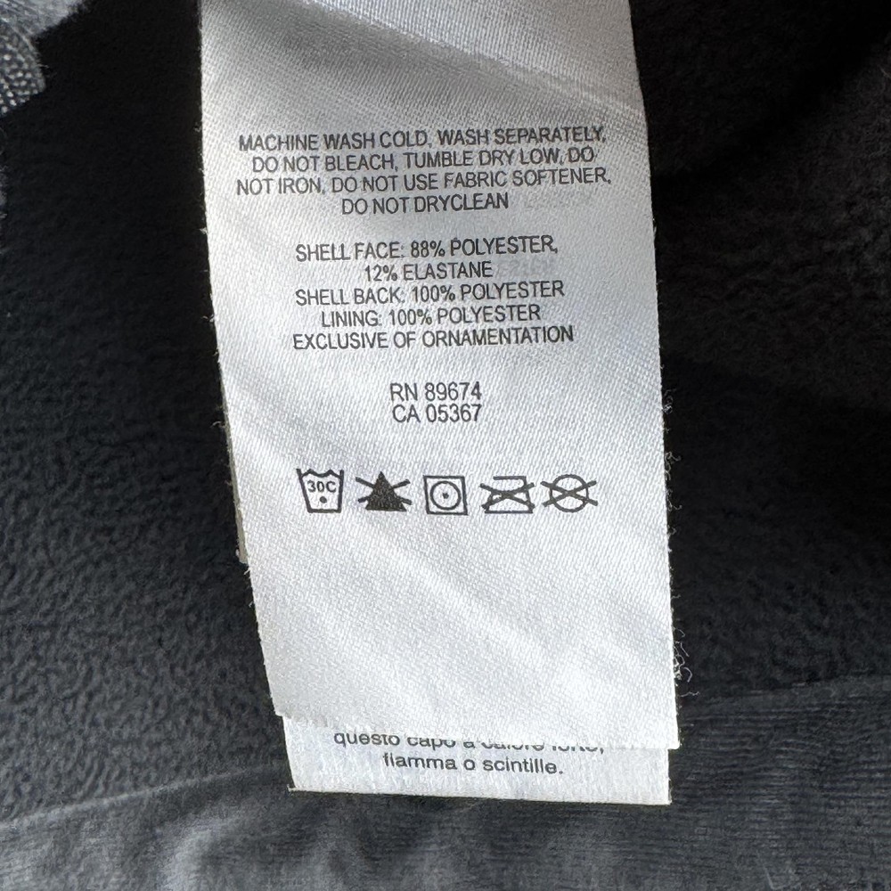 Mountain Hardwear Black Softshell Jacket with Perlo Patch Large