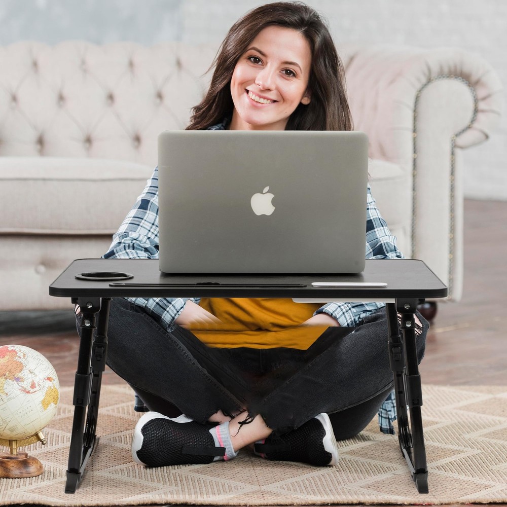 Laptop Desk for Bed Height Adjustable, Lap Bed Table with USB/Storage Drawer/...