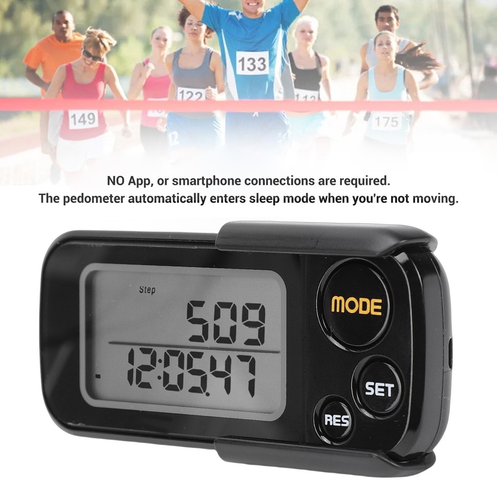 Walking 3D Pedometer With Large Digital Display 30 Days Memory Accurate Step