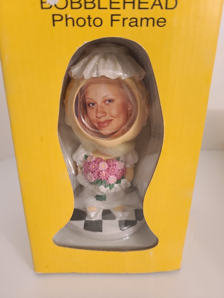 Burnes of Boston Bobblehead Bride Photo Frame Ceramic