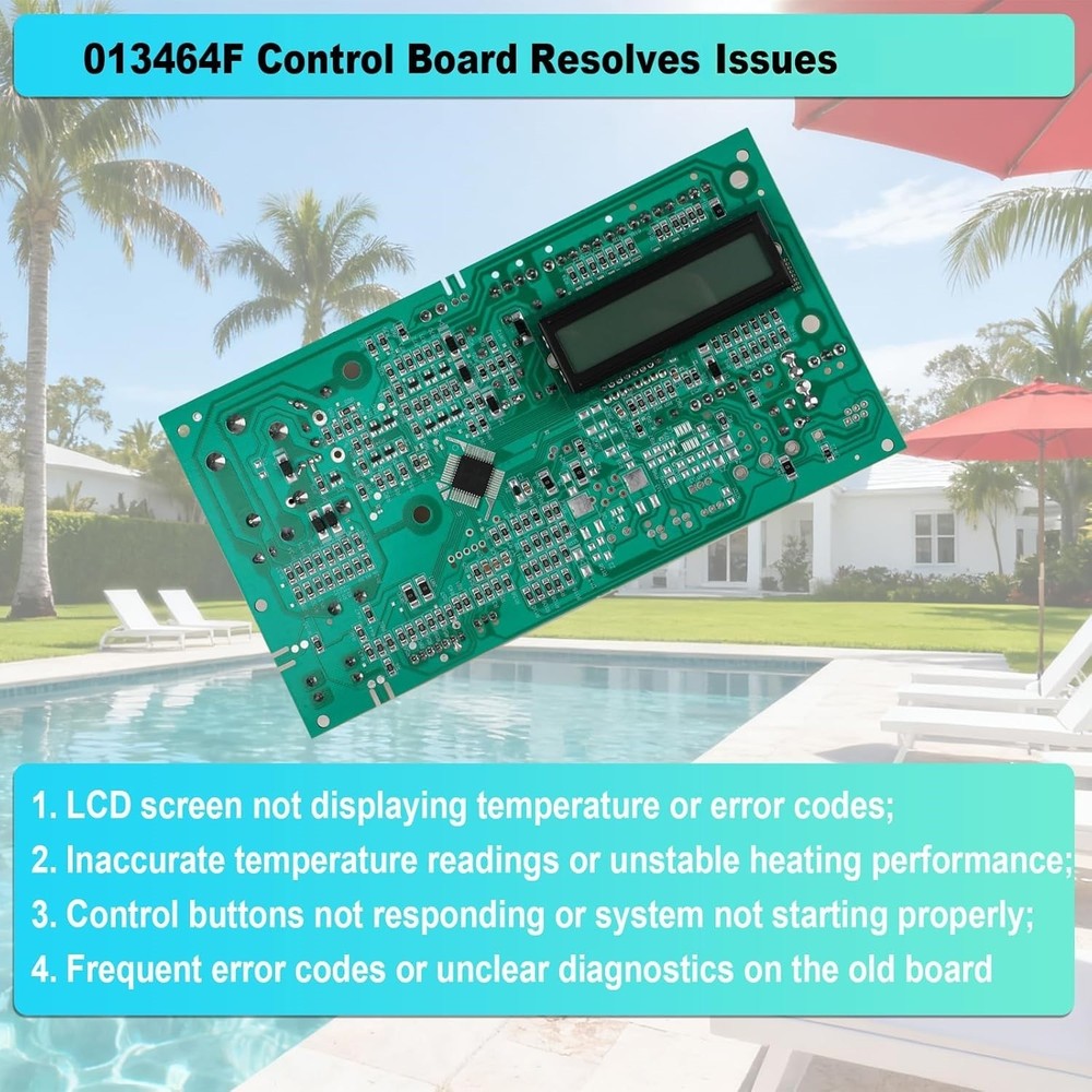 NEW! 013464F PC Control Board with LCD Display for Raypak Digital Gas Heaters