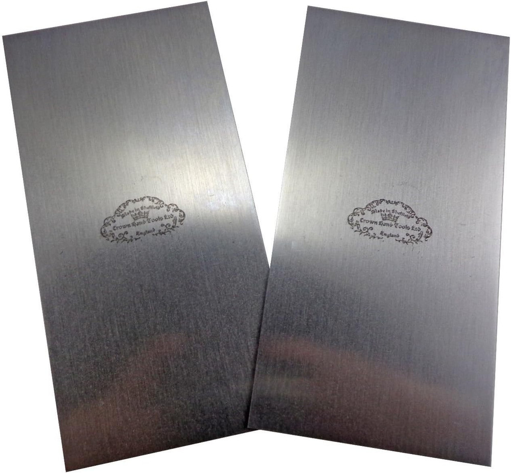 Sheffield UK Steel 2 Piece Rectangular 2 1/2" X 5" Cabinet Scraper Set 375