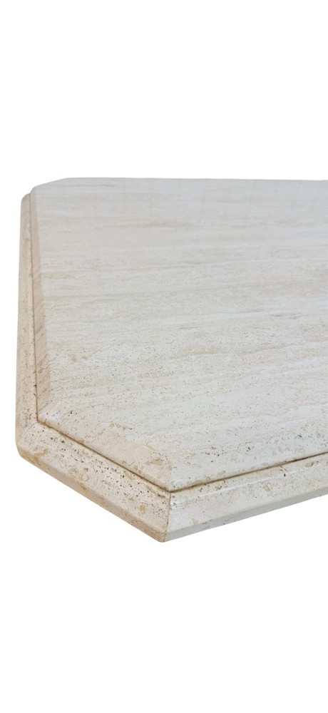 Vintage Italian Modern Travertine Dining Table