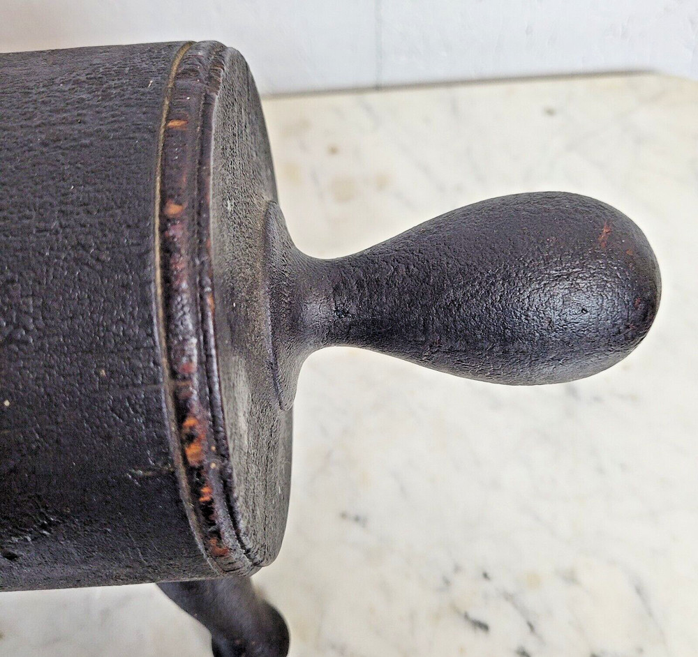 ANTIQUE ROLLING PIN STYLE GOUT STOOL ORIG PAINT