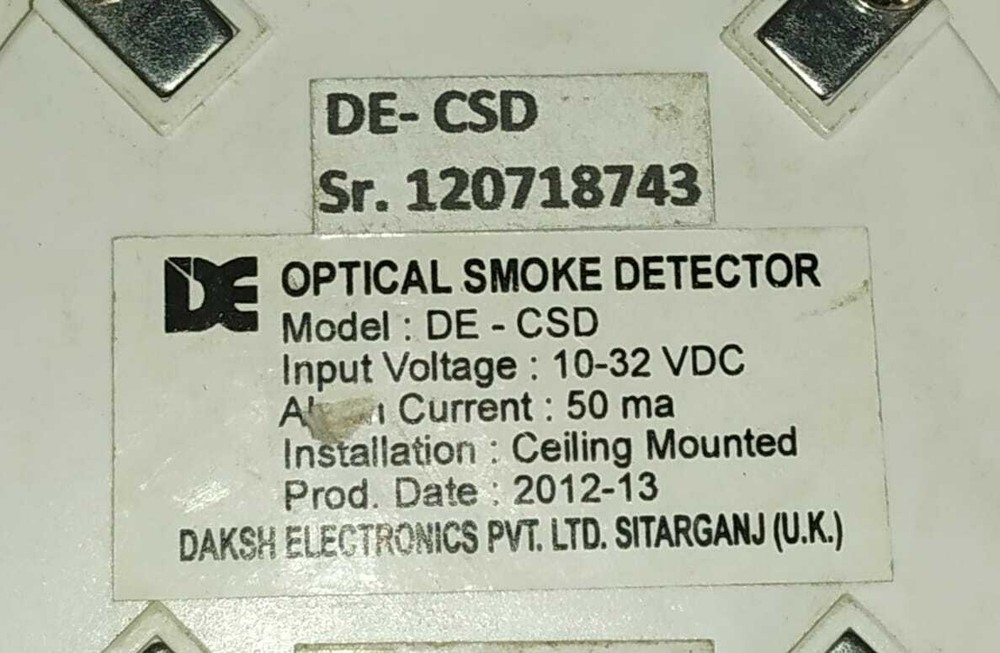 DE-CSD OPTICAL SMOKE DETECTOR DAKSH ELECTRONICS