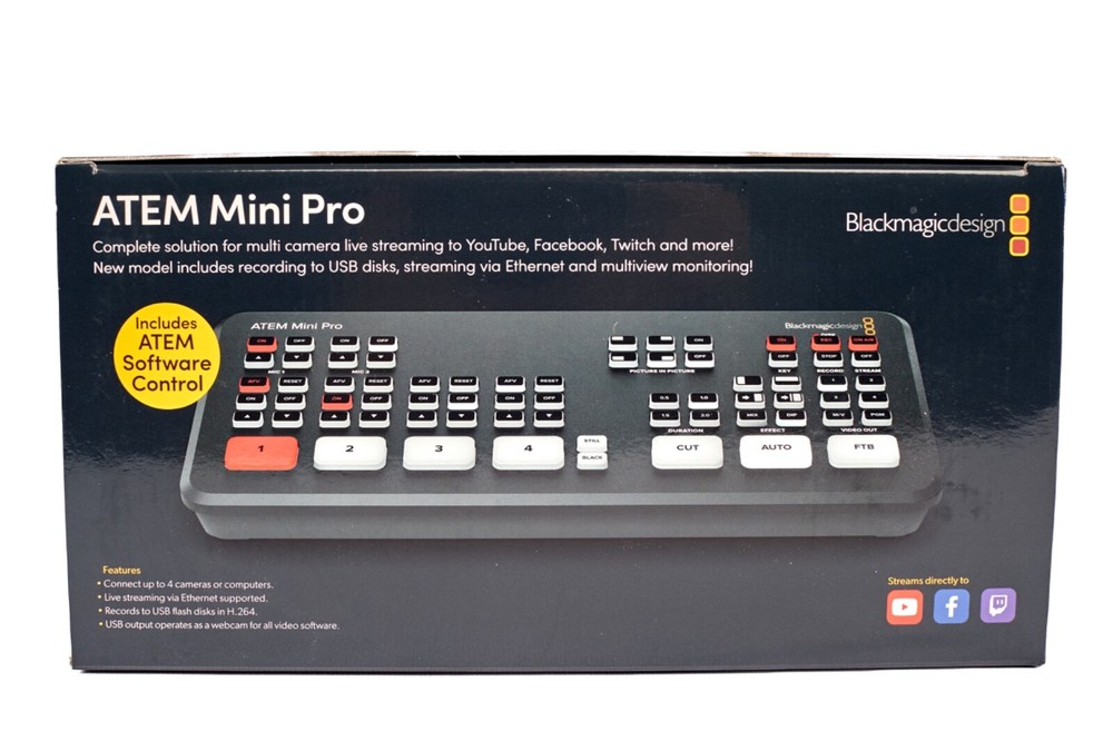 Used Blackmagic Design ATEM Mini Pro Production Switcher