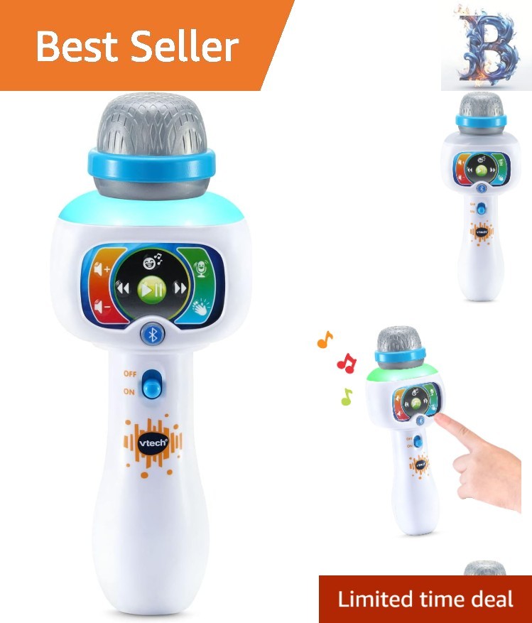 Sing It Out Kids Karaoke Microphone - Bluetooth with Color-Changing Lights