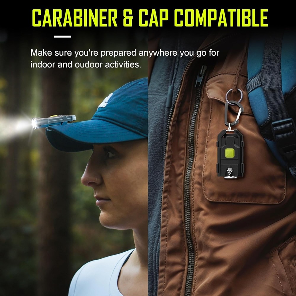 Compact LED Mini Flashlight 500 Lumens: Lightweight Keychain Light with 3 Modes