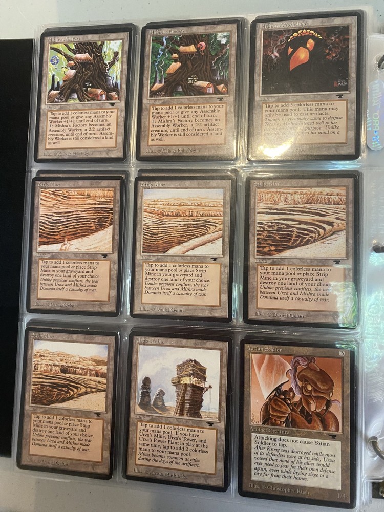 MAGIC Gathering ANTIQUITIES complete 100-card UNPLAYED* near mint SET workshop