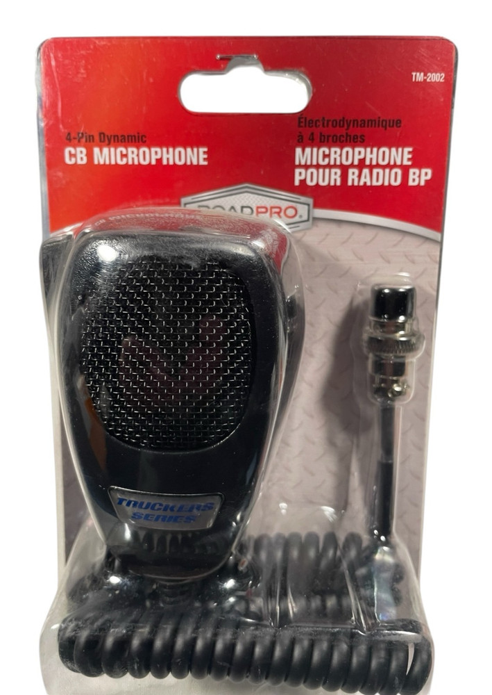 RoadPro 4-Pin Dynamic CB Microphone -TM-2002 - Black - NEW