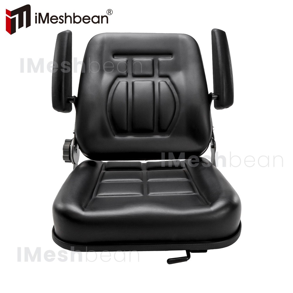 Universal Forklift Seat Tractor Seat Ergonomic Adjustable Backrest & Armrests US