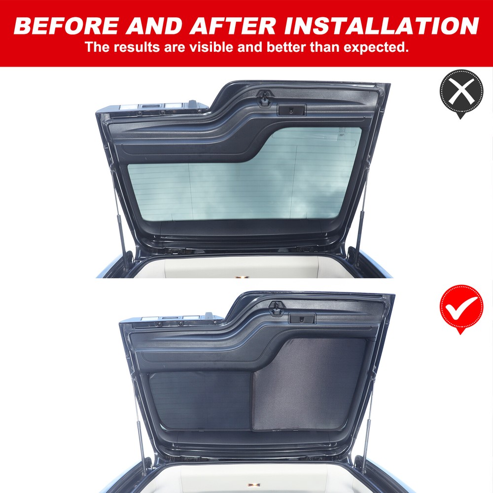 Trunk Tailgate & Side Window Sunshade Black Mesh Visor For Discovery4 2010-2016