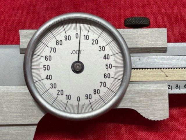 Helios Dial Caliper with Regular Jaws, Silver Face, 4" - VINTAGE DESIGN RARE!