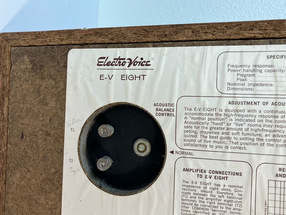Electro-Voice Vintage Speakers EV Eight Pair Compact System