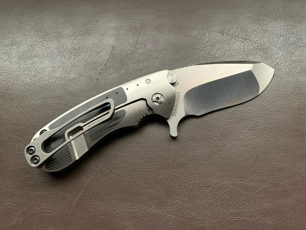 DIREWARE – S-96, Titanium Framelock w Unidirectional CF inserts, M390 Blade