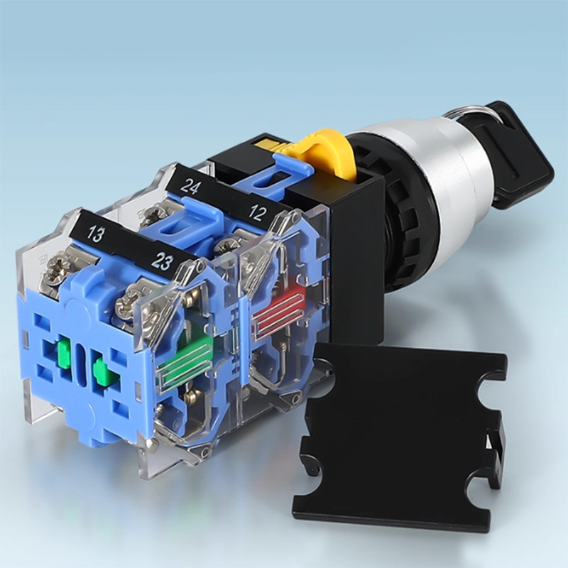 22mm Security Key Switch Lock Power Locks Rotary Switch On/Off 2/3 Position