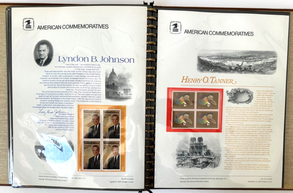 American Commemorative Collection Binder with 30 Panels, 1972-1974