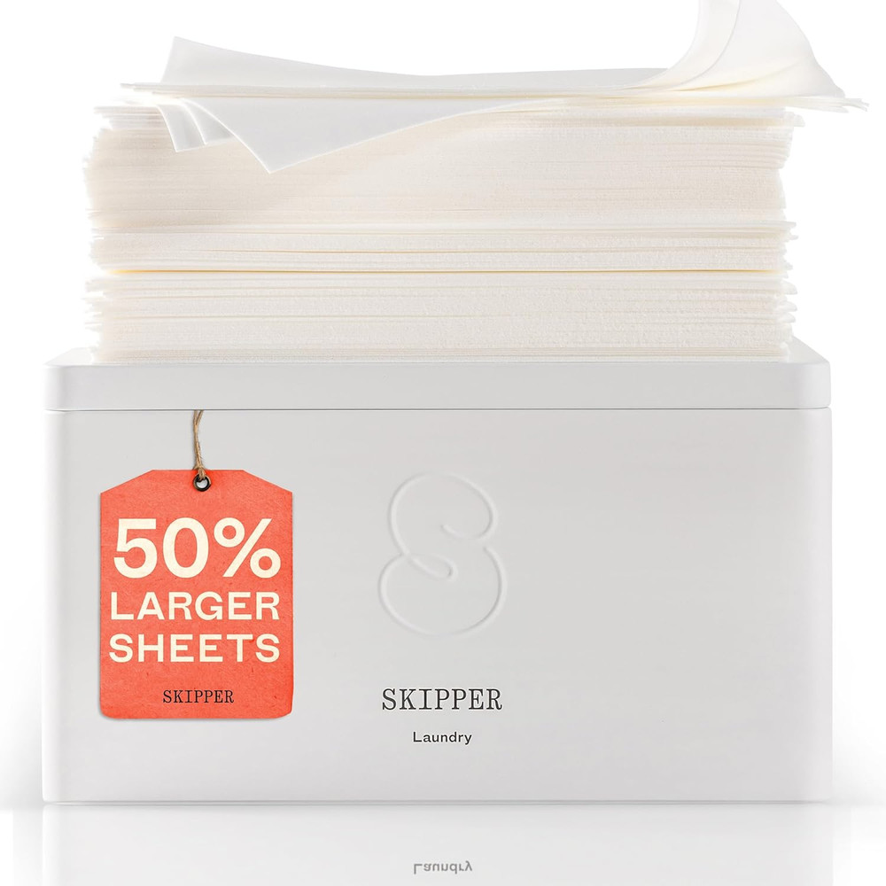 Skipper 50% LARGER Laundry Detergent Sheets Starter Kit (120 Sheets / 240 Loads)