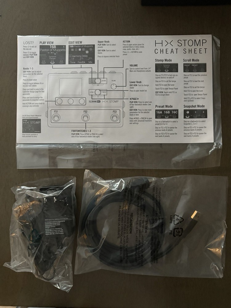 Line 6 HX Stomp Guitar Multieffects Floor Processor- Pristine In Box
