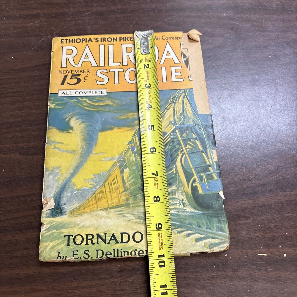 Railroad Stories Magazine November 1935 Tornado by. E.S. Dellinger .15Cent