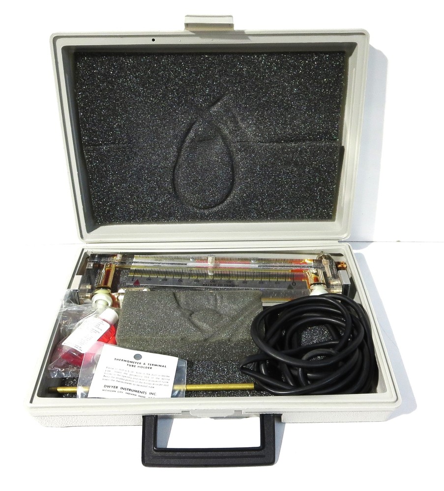 DWYER 100.5 SOLID PLASTIC PORTABLE MANOMETER; RANGE .10-0-1.0