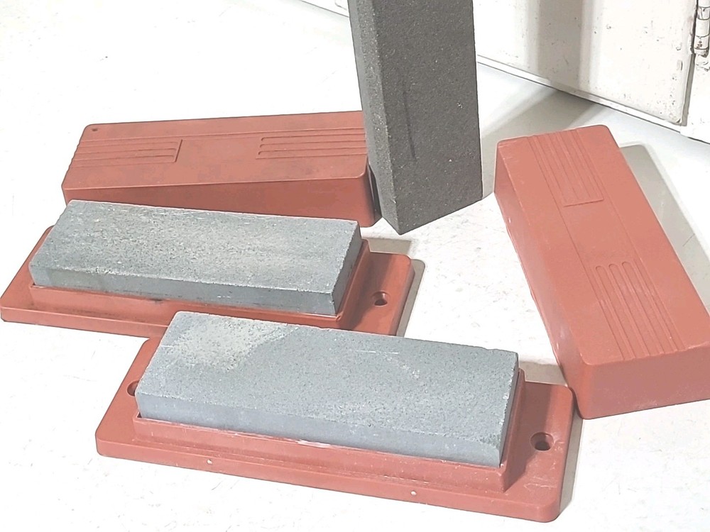 8" & 6" COMBINATION SHARPENING STONES SHARPENER LOT OF 3