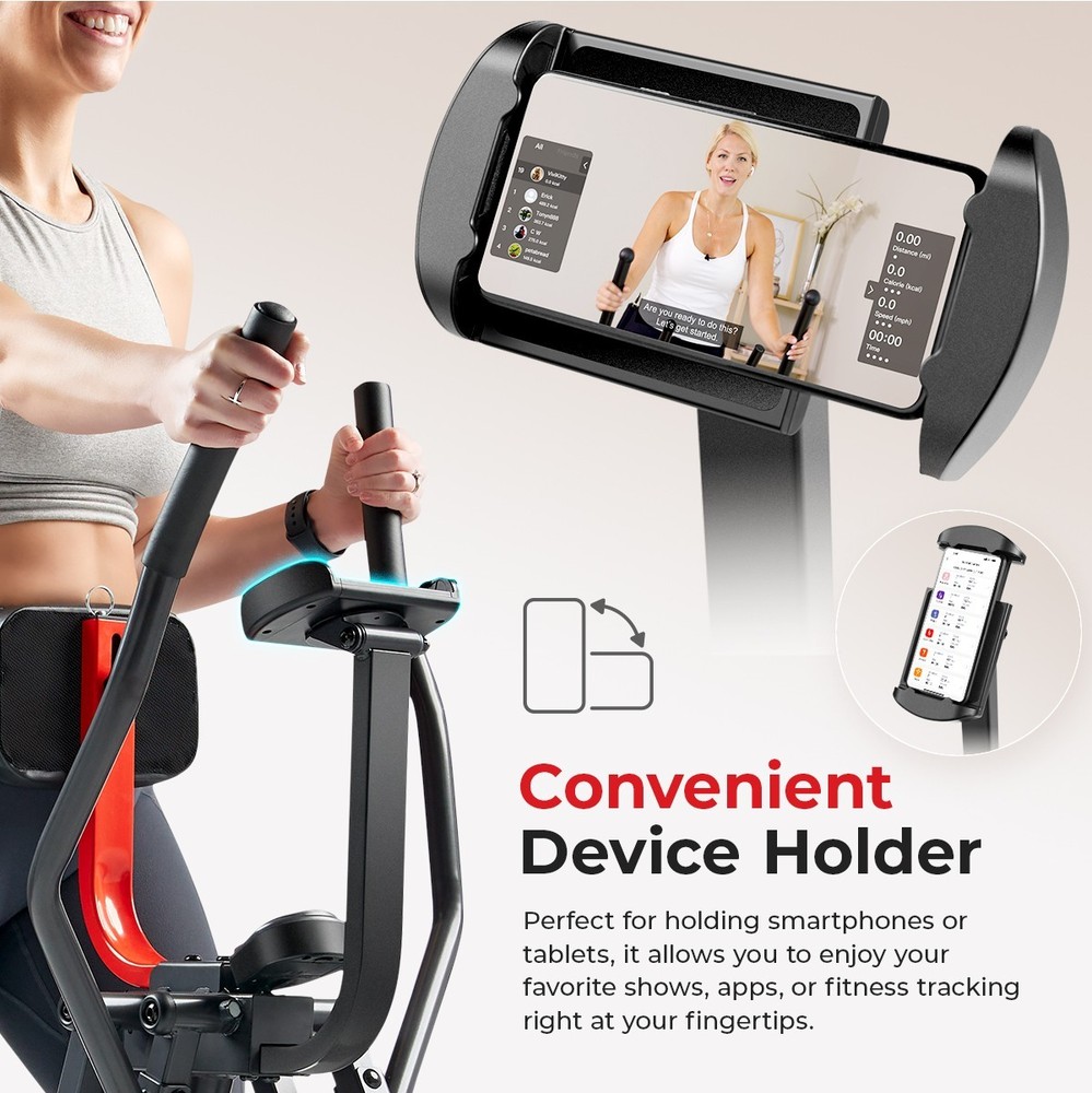Foldable 30" Stride Air Walk Cross Trainer Ski Elliptical Adjustable Resistance