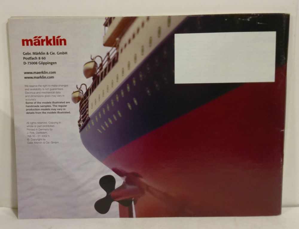 Marklin New Items for 2002 Catalog