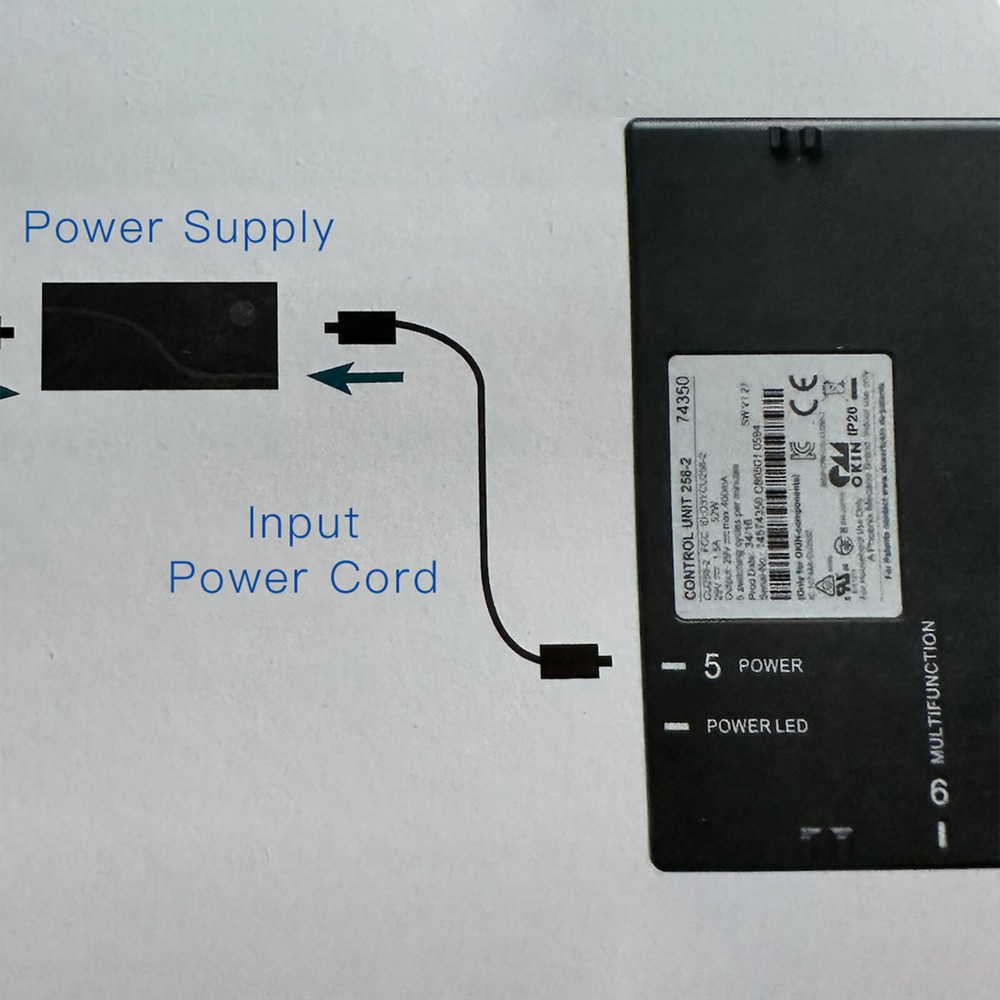 Tempur-pedic Ergo Ease Input Power Cord Cable Power Prong and Adjustable Base