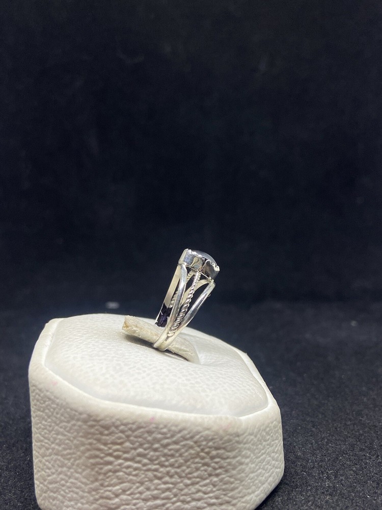 Native American Navajo Hematite Sterling Silver Ring Size 5