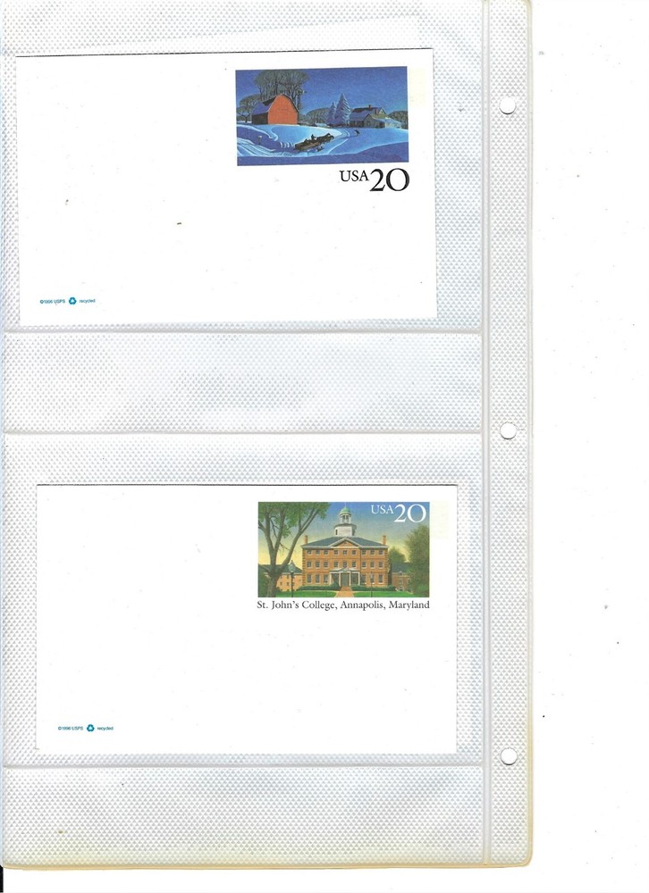 US: 2 postal cards NEW/used MNH 122922