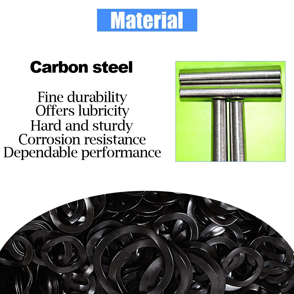 Glarks 320Pcs Carbon Steel Compression Type Wavy Wave Crinkle Spring Washers...