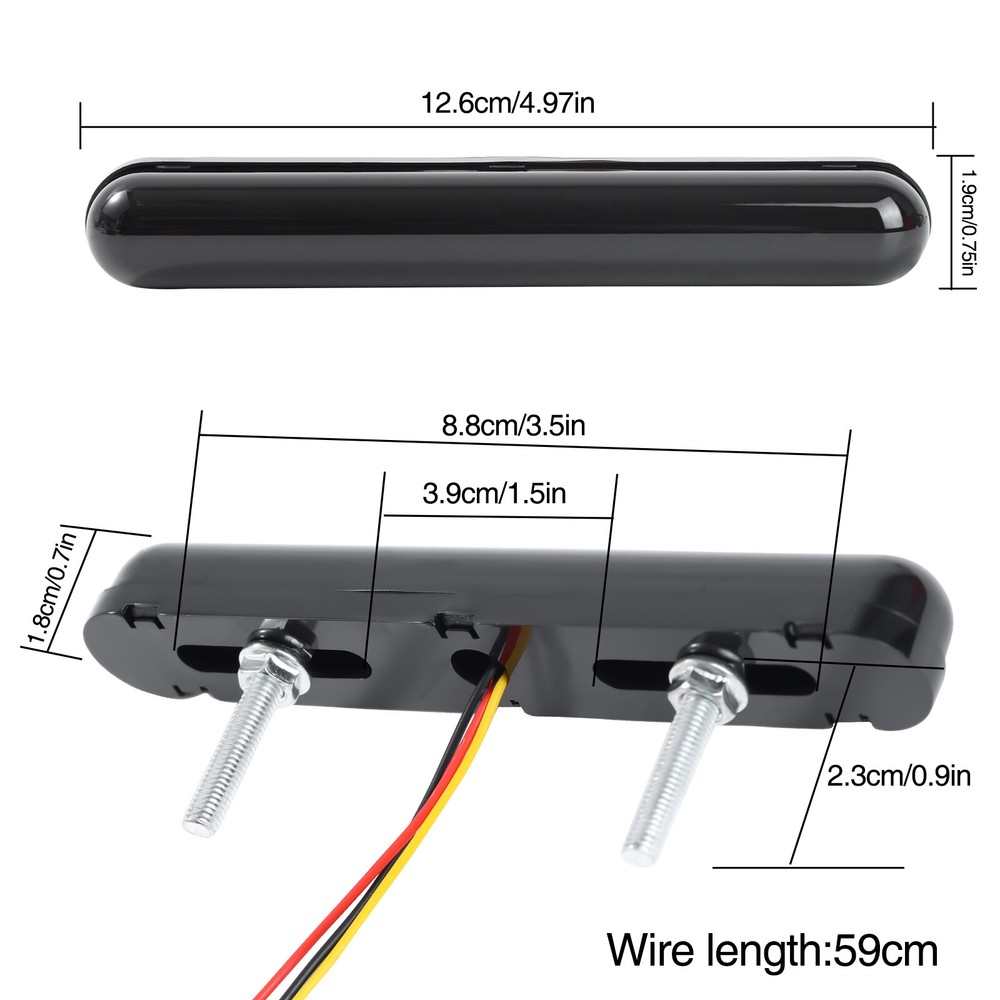 2x Switchback DRL Running Light Strip Amber White Sequential Flow Turn Signal &