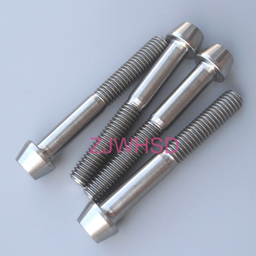 4pcs M6 x 45 mm Ti Titanium Screw Bolt Allen Hex Taper Socket Cap Head