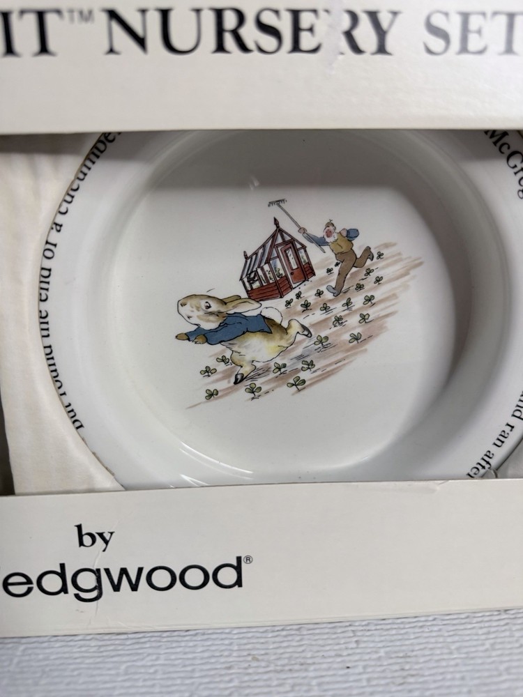 Peter Rabbit Nursery Set by Wedgwood Beatrix Potter Dish Set 4pc