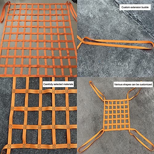Cargo Lifting Net, Flat Polyester Sling Hoisting Net 15cm Square Mesh Tear