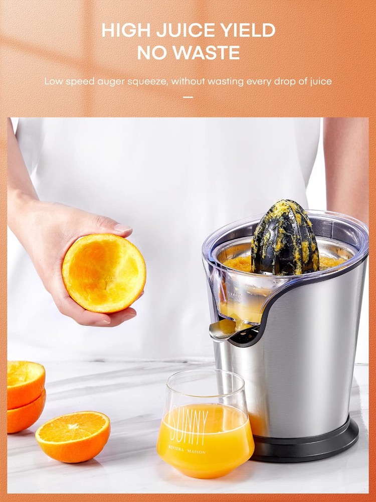 FOHERE Orange Juicer Squeezer Electric Citrus with Two silver