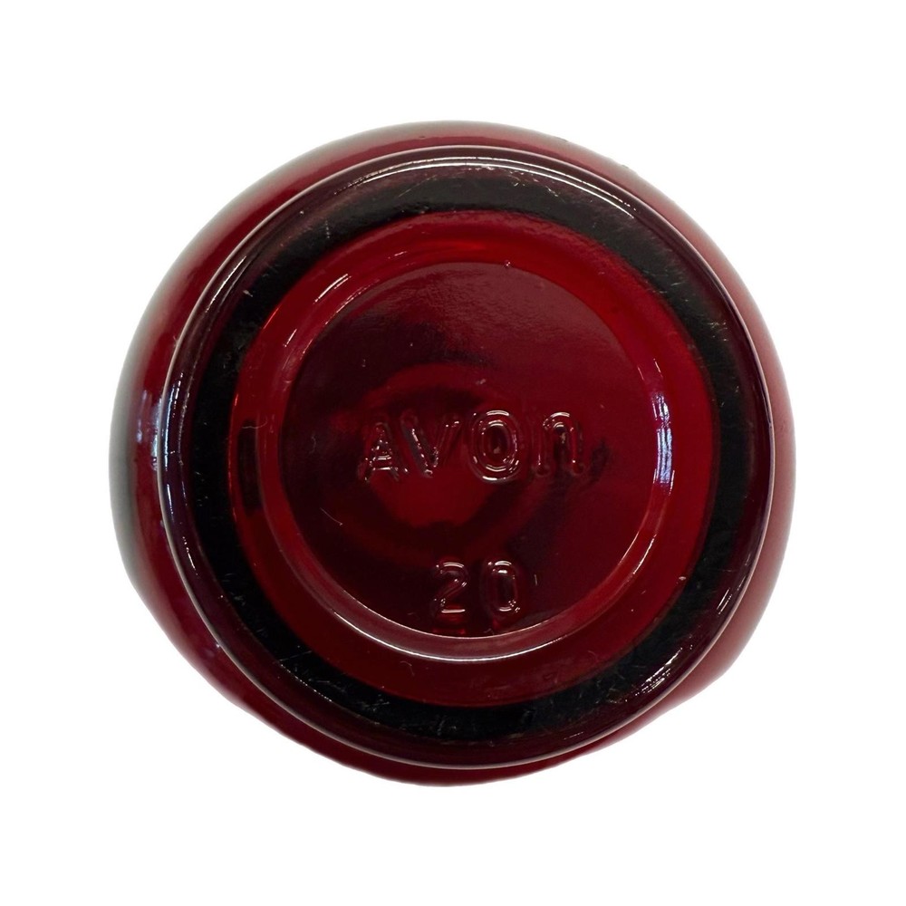 Vintage Avon Ruby Red Strawberry Cruet Bath Foam – Empty