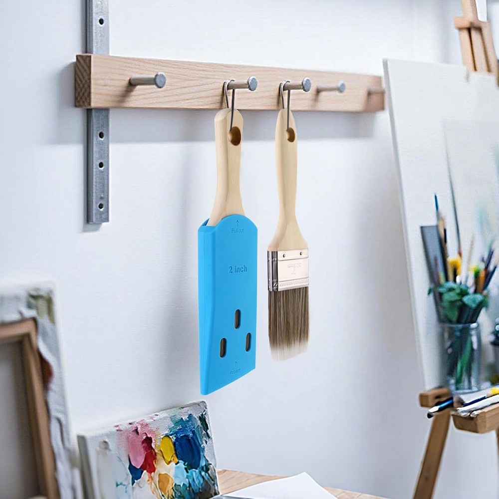 3 Pack Paint Brush Protector Covers – Protects Bristles & Keeps 2in, Blue