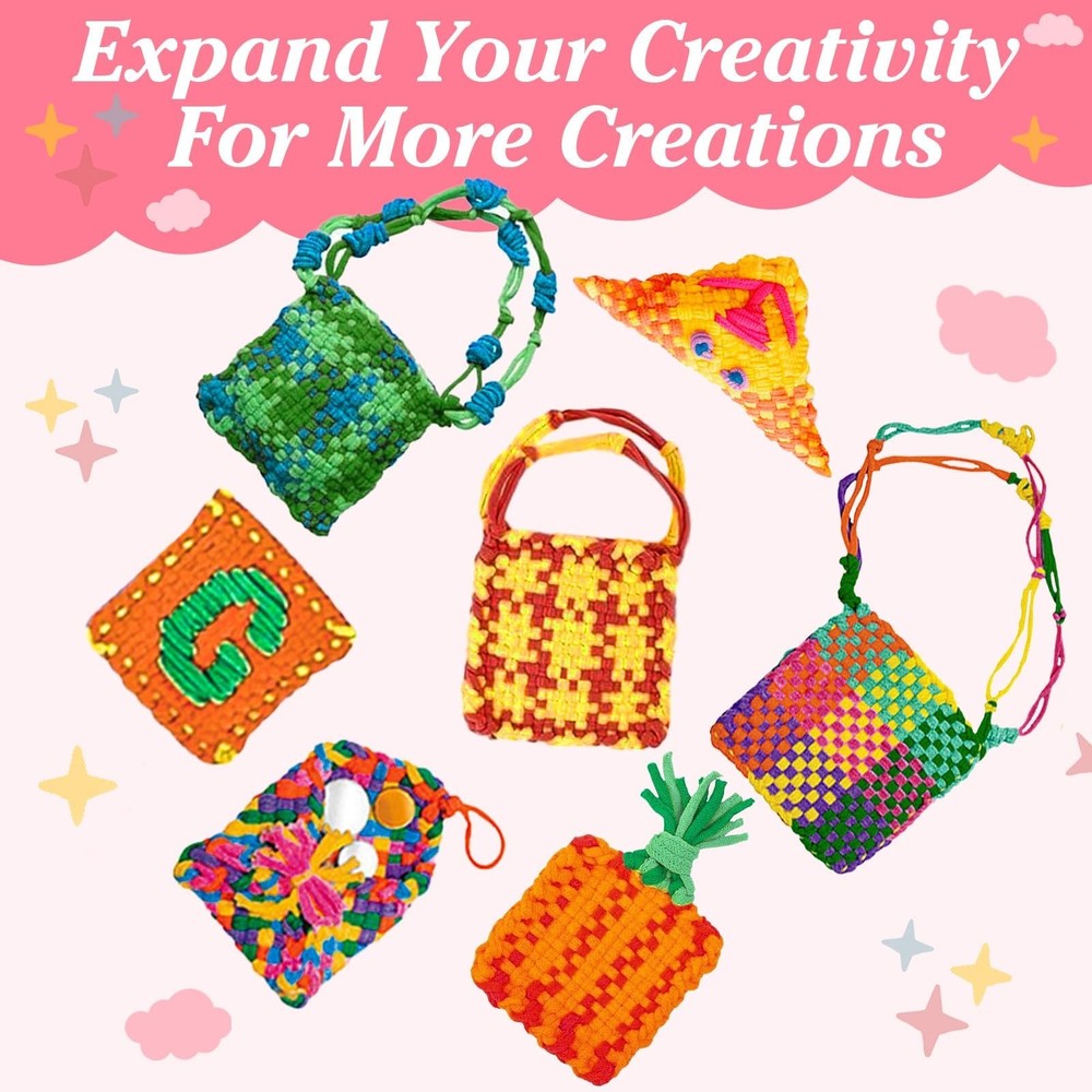 Loom Loops Potholder Muti-Colored Weaving Loom Loop Potholder Loop Rainbow El...